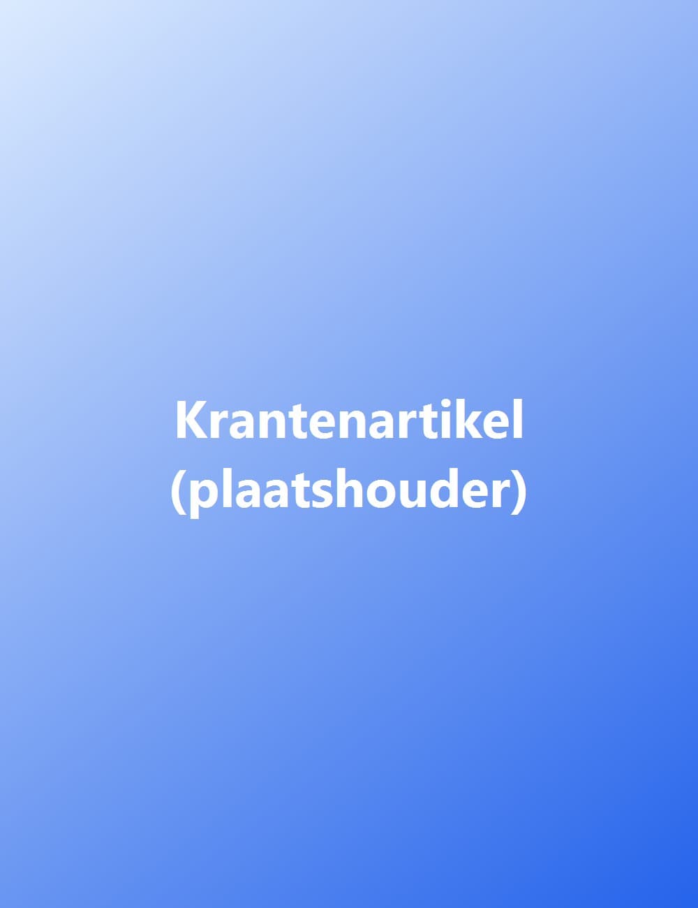 Krantenartikel over Robert van Loo in de lokale krant